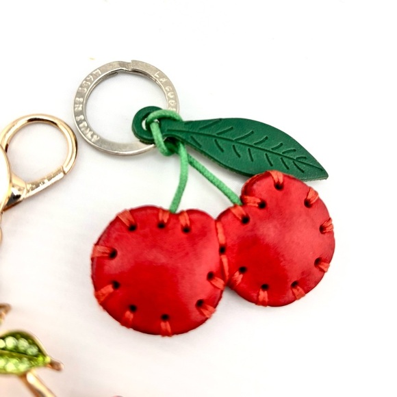 Sparkly Fruit Keychain Bundle Lot of 3 (Pineapple & Cherries) - Picture 6 of 6